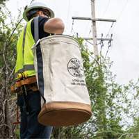 Canvas Bucket with Bucket Top, Canvas, 14" Dia. x 22" H, 150 lbs. Load Rating Nuna Depot Inc.