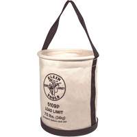 Wide Straight-Wall Bucket with Pocket & Molded Bottom, 15" H, Canvas, Natural Nuna Depot Inc.