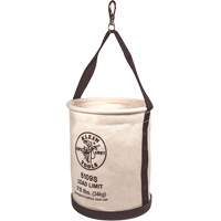 Canvas Bucket, Straight Wall with Swivel Snap and Drain Holes, Canvas, 12" Dia. x 15" H, 75 lbs. Load Rating Nuna Depot Inc.
