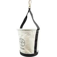 Tapered-Wall Bucket with Swivel Snap Hook, 13" H, Canvas, Natural Nuna Depot Inc.