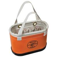 Hard-Body Oval Bucket, 14" L x 7" W x 10" H, Plastic, Orange Nuna Depot Inc.