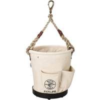 Tapered-Wall Bucket, 12" L x 9" W x 12" H, Canvas, Natural Nuna Depot Inc.
