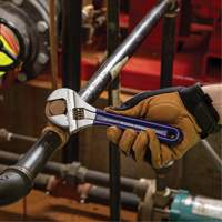 Extra-Wide Jaw Adjustable Wrench, 8" L, 1-1/2" Max Width, Plain Nuna Depot Inc.