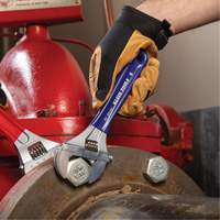 Extra-Wide Jaw Adjustable Wrench, 8" L, 1-1/2" Max Width, Plain Nuna Depot Inc.