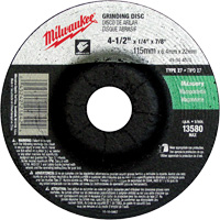 Meule, 4-1/2" x 1/4", Arbre 7/8", Carbure de silicium, Type 27 Nuna Depot Inc.