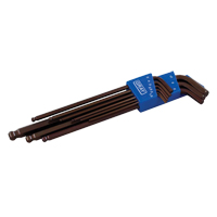 Extra Long Arm Ball Hex Key Set, 9 Pcs., Metric Nuna Depot Inc.