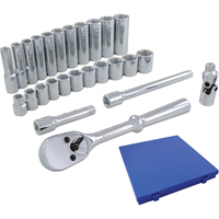 Socket & Attachment Set, 26 Pcs, 3/8" Drive Size, Deep Nuna Depot Inc.