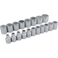 Socket Set, 19 Pcs, 3/8" Drive Size Nuna Depot Inc.
