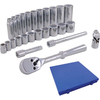 Jeu de douilles m&eacute;triques et accessoires, 26 Mcx, Prise de 3/8", Profond Nuna Depot Inc.