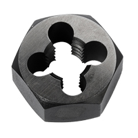 Hex Rethreading Die Nut, 1"/1-1/4" Dia., 1/4"-18 Thread, Carbon Steel/Chromium Steel Nuna Depot Inc.