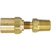 3/8" NPT Reusable Hose Fitting, 11/16" Dia., Brass Nuna Depot Inc.