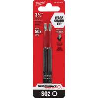 Embout de tournevis Shockwave Impact Duty, Carr&eacute;e, Embout #2, Prise 1/4", Longueur 3-1/2" Nuna Depot Inc.