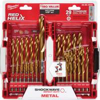 Shockwave Red Helix Drill Bit Set, 29 Pieces, Titanium Nuna Depot Inc.