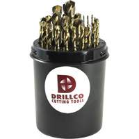 DRILLCO Imperial Drill Pal Jobber Length Drill Bit Set, 29 Pieces, Cobalt Nuna Depot Inc.