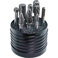 Drillco&reg; Magnum SET 1 Solid Carbide Double Cut Burr Set, 8 Pieces Nuna Depot Inc.