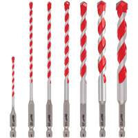 Large Shockwave Hammer Drill Bit Kit, 7 Pieces, Carbide Nuna Depot Inc.