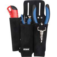 Lineman's Tool Pouch, Multiple Tool Holder, Leather, 3 Pockets Nuna Depot Inc.