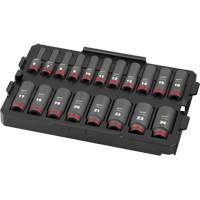 Jeu de douilles profondes 3/8" Shockwave Impact Duty Packout, 19 Mcx, Chocs, Prise de 3/8", Profond Nuna Depot Inc.