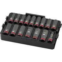 Jeu de douilles profondes 3/8" Shockwave Impact Duty Packout, 16 Mcx, Chocs, Prise de 1/2", Profond Nuna Depot Inc.