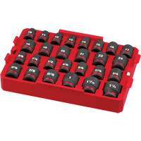 Jeu de douilles profondes 3/8" Shockwave Impact Duty Packout, 27 Mcx, Chocs, Prise de 1/2" Nuna Depot Inc.
