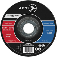 A60PX Power-Xtreme Cut-Off Wheel, 5" x 3/64", 7/8" Arbor, Type 27, 12200 RPM Nuna Depot Inc.