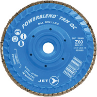 PowerBlend TRM QC Trimmable Flap Disc, 4-1/2" x 5/8"-11, Type 27, Z60 Grit, Zirconia Alumina Nuna Depot Inc.