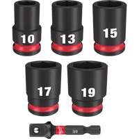 Jeu de douilles m&eacute;triques &agrave; 6 pans Shockwave Impact Duty, 6 Mcx, Chocs, Prise de 3/8" Nuna Depot Inc.