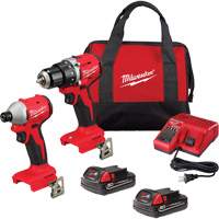 Ensemble combin&eacute; perceuse/tournevis compact sans contact 1/2" & tournevis &agrave; chocs hexagonal 1/4" M18, Lithium-ion, 18 V Nuna Depot Inc.