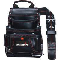 Carpenter's Nail & Tool Bag, Leather, 11 Pockets, Black Nuna Depot Inc.
