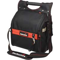 Zippered Professional Electrician's Tool Pouch, Ballistic Polyester, 19 Pockets, Black/Red Nuna Depot Inc.