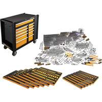 Ensemble d'outils manuels pour maître m&eacute;canicien & poste de travail mobile, 614 morceaux Nuna Depot Inc.