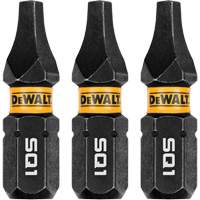 3-Piece FLEXTORQ&reg; Impact Screwdriving Bits, Square, #1, 1/4" Drive Nuna Depot Inc.