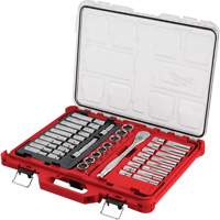 Jeu de cliquets et rochets avec organisateur &agrave; profil bas PACKOUT, 47 Mcx, Prise de 1/2", Profond Nuna Depot Inc.