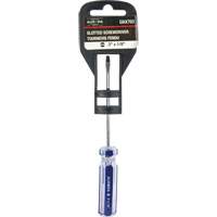 Tournevis &agrave; fente bleu transparent avec bandes , Tige de 1/8", Ronde, Prise en Plastique Nuna Depot Inc.