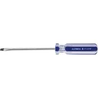 Blue Transparent Striped Slotted Screwdriver, 3/16" Tip, Round, Plastic Handle Nuna Depot Inc.