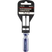 Tournevis Philips bleu transparent avec bandes, #0, Prise Plastique Nuna Depot Inc.