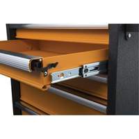 GSX Series Rolling Tool Cabinet, 6 Drawers, 36" W x 18-1/5" D x 37-2/5" H, Black/Orange Nuna Depot Inc.