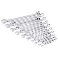 12-Point Long Pattern Combination SAE Wrench Set in Foam Storage Tray, Open-Ended, 19 Pieces, Imperial Nuna Depot Inc.