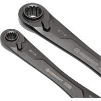 X6 4-in-1 Black Oxide Spline Ratcheting SAE Wrench Set, 2 Pieces, Imperial Nuna Depot Inc.