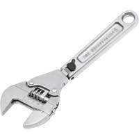 Adjustable Ratcheting Flex Wrench, 8" L, 2-27/50" Max Width, Chrome/Polished Nuna Depot Inc.