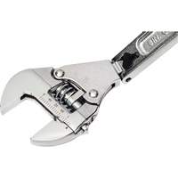 Adjustable Ratcheting Flex Wrench, 8" L, 2-27/50" Max Width, Chrome/Polished Nuna Depot Inc.