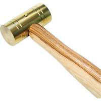 Brass Hammer with Hickory Handle, 1 lbs Head Weight, 11" L Nuna Depot Inc.