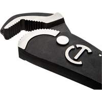 Cl&eacute; bimat&eacute;riau auto-ajustable pour tuyau, Cap des m&acirc;choires 1-1/2", Longueur 12", Fini Oxyde noir, Prise Coussin&eacute;e Nuna Depot Inc.