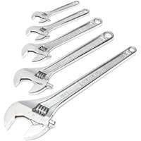 Chrome Wrench Set, Adjustable, 5 Pieces, Imperial and Metric Nuna Depot Inc.