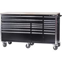 HDRC7220 HD Series Roller Cabinet, 20 Drawers, 72" W x 24" D x 42-3/10" H, Black Nuna Depot Inc.