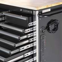HDRC7220 HD Series Roller Cabinet, 20 Drawers, 72" W x 24" D x 42-3/10" H, Black Nuna Depot Inc.