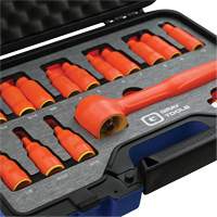 Douille isol&eacute;e, foret hex SAE & m&eacute;trique &agrave; prise 3/8" avec fixation, 1000 V, 16 M Nuna Depot Inc.