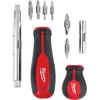 11-in-1 Multi-Bit Screwdriver & 6-in-1 Stubby Multi-Bit Screwdriver Set, 3"/9-4/5" L, Cushion Grip Handle Nuna Depot Inc.