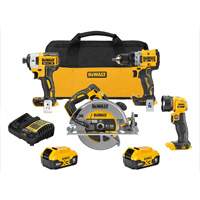 XR&reg; Brushless Cordless 4-Tool Combo Kit, Lithium-Ion, 20 V Nuna Depot Inc.