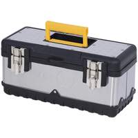 JPSTB-15 Stainless Steel Hand Tool Box, 6-1/4" D x 15" W x 7" H, Black/Silver Nuna Depot Inc.